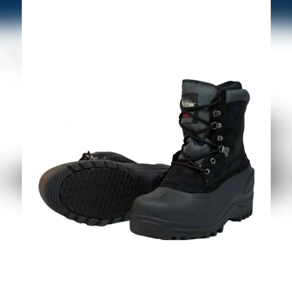 Black snow boots